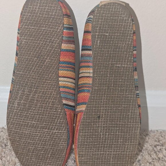 Freewaters Women's Striped Boho Flats- Multi Color, Size 7 - Picture 4 of 4